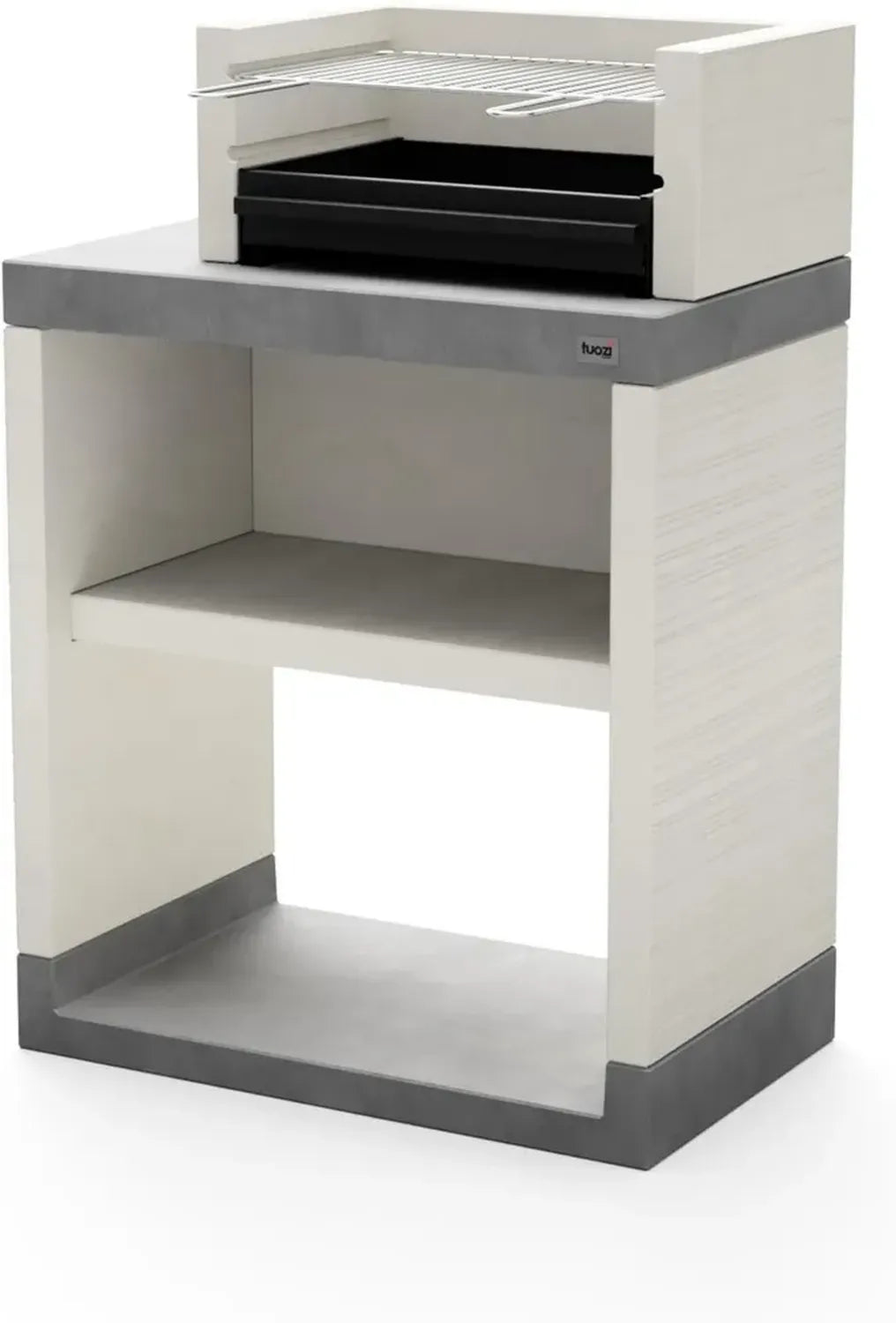 Barbecue en Béton pour Charbon - Modèle Plan 1 - Grande Surface 78x47x113 cm