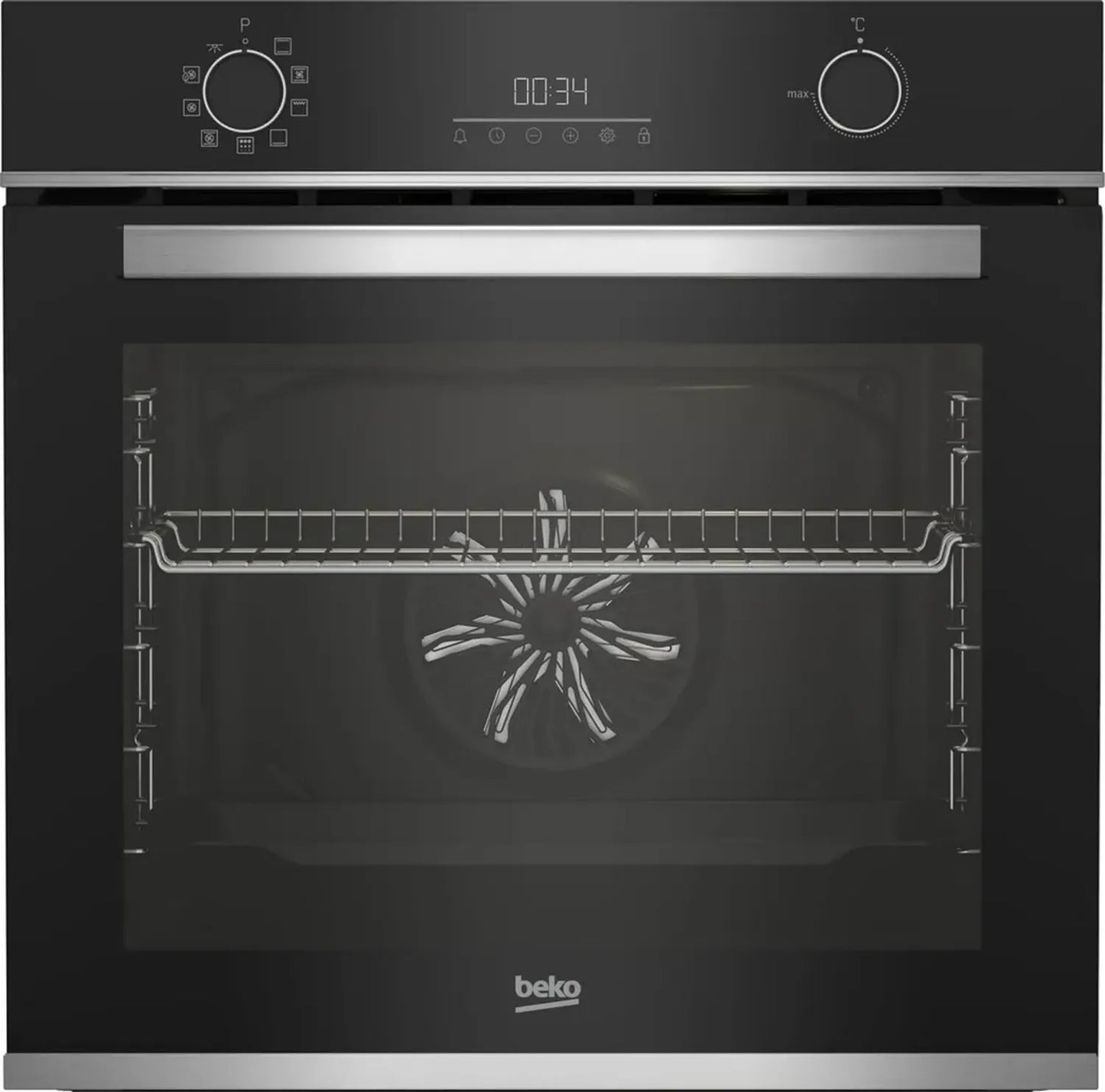 Four Encastrable Beko 72L 3300W Noir et Inox