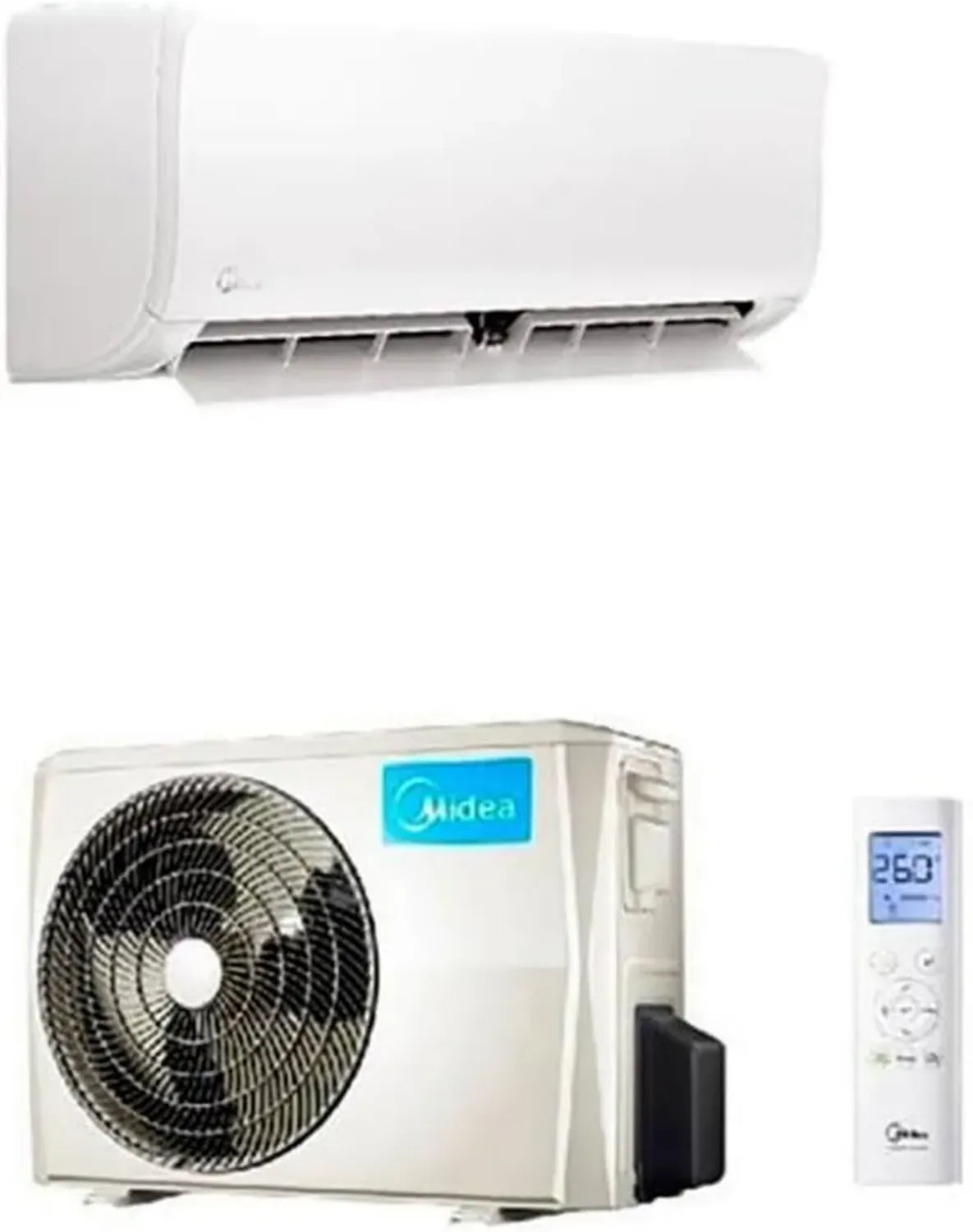 Climatiseur Mural Midea 24 000 BTU A++ avec Télécommande, Gaz R32