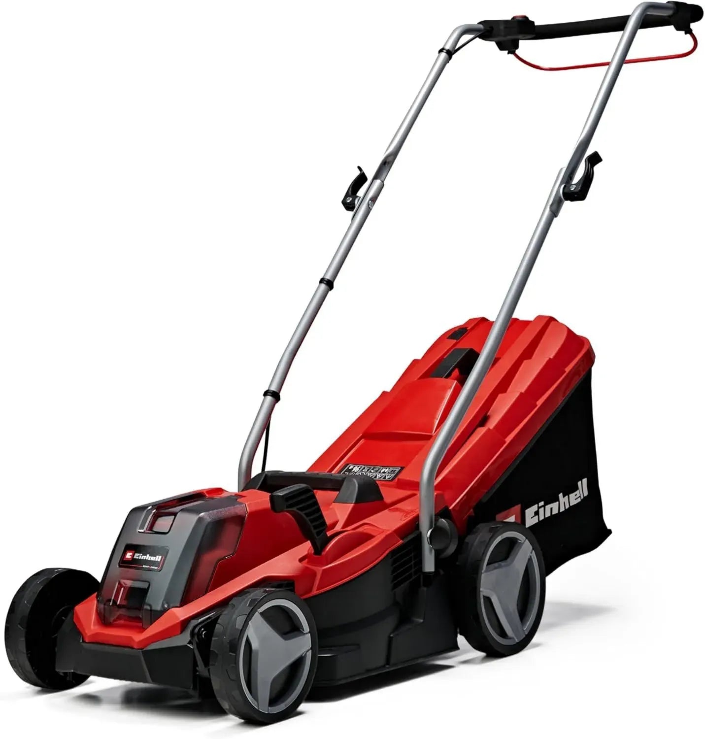 Tondeuse à Gazon Sans Fil Einhell GE-CM 18/33 Li-Solo - 18V, 200 m², 33 cm, Réservoir 30L, Hauteur Ajustable