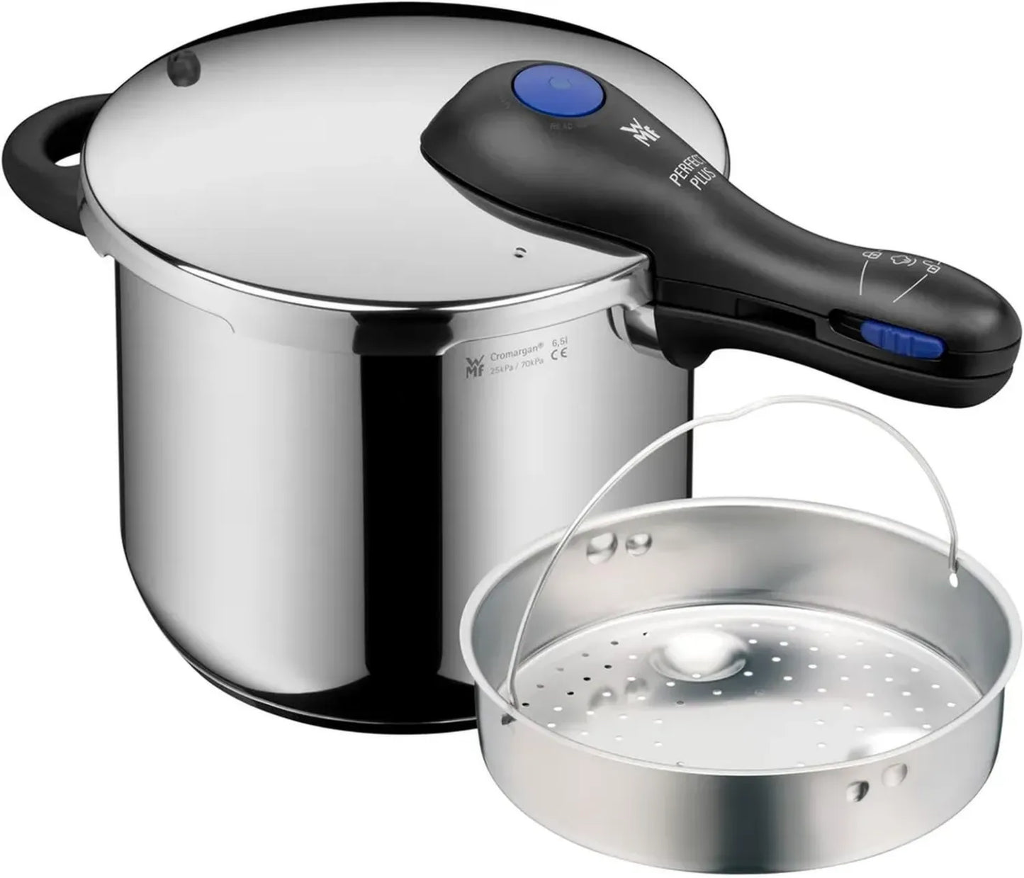 WMF Autocuiseur Perfect Plus 22 cm, 6,5L, Inox Induction, Protection Anti-Flammes