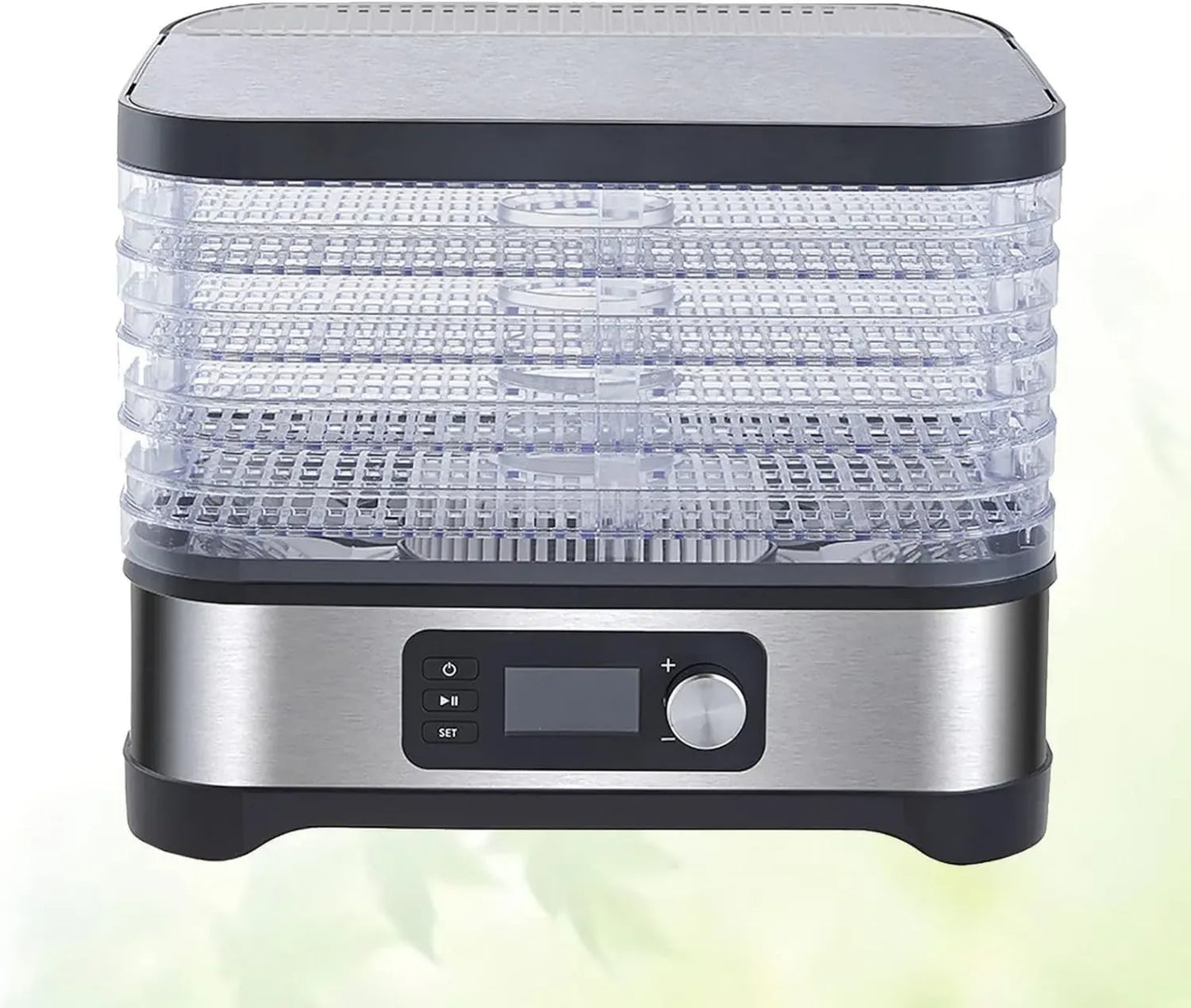 Déshydrateur alimentaire 5 plateaux, température ajustable pour snacks sains, viandes séchées, fruits, légumes