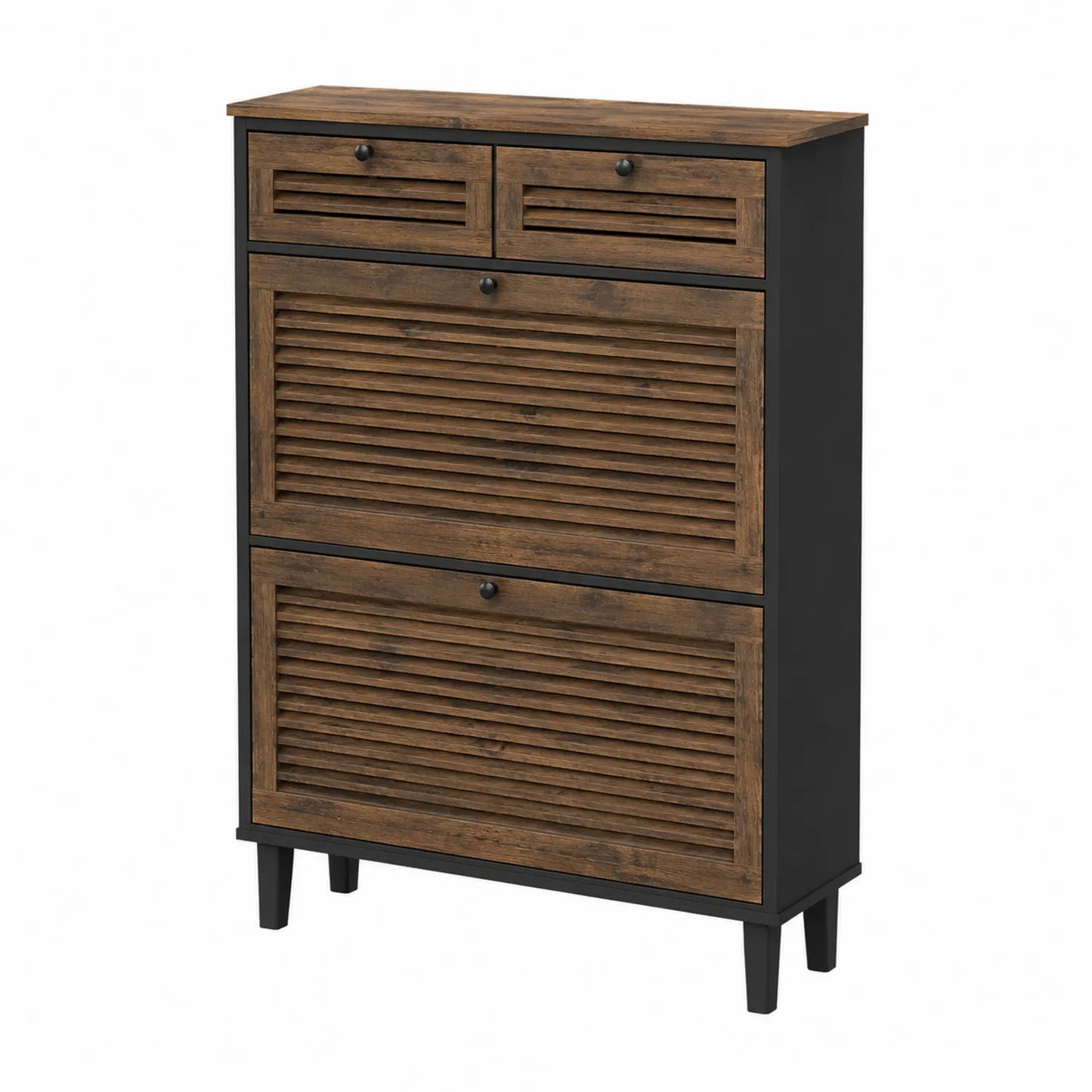 Armoire à chaussures en bois avec tiroirs