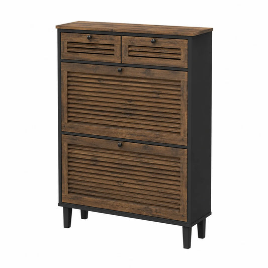 Armoire à chaussures en bois avec tiroirs