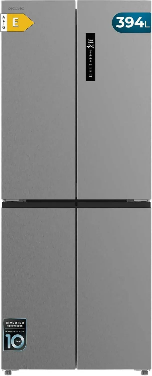 Réfrigérateur 4 Portes Bolero CoolMarket 394L Inox avec Compresseur Inverter et Technologie No Frost