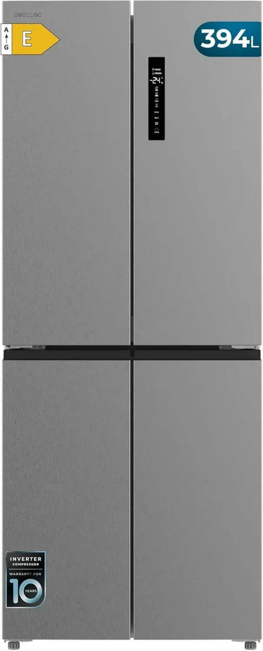 Réfrigérateur 4 Portes Bolero CoolMarket 394L Inox avec Compresseur Inverter et Technologie No Frost