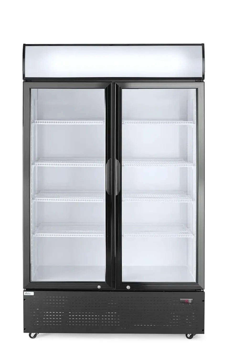 Armoire Réfrigérée Arktic 643L à Double Porte pour Boissons, Vitrine Verticale en Acier Prelaqué, 0-10°C, 220V