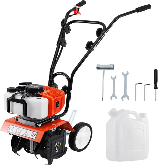Motobineuse Thermique 52cc 2 Temps, Largeur 28cm, Profondeur 10cm, 1.65KW