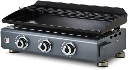 Plancha Gaz 3 Feux Silvia II - Surface de Cuisson 67x34 cm - Plaque Fonte