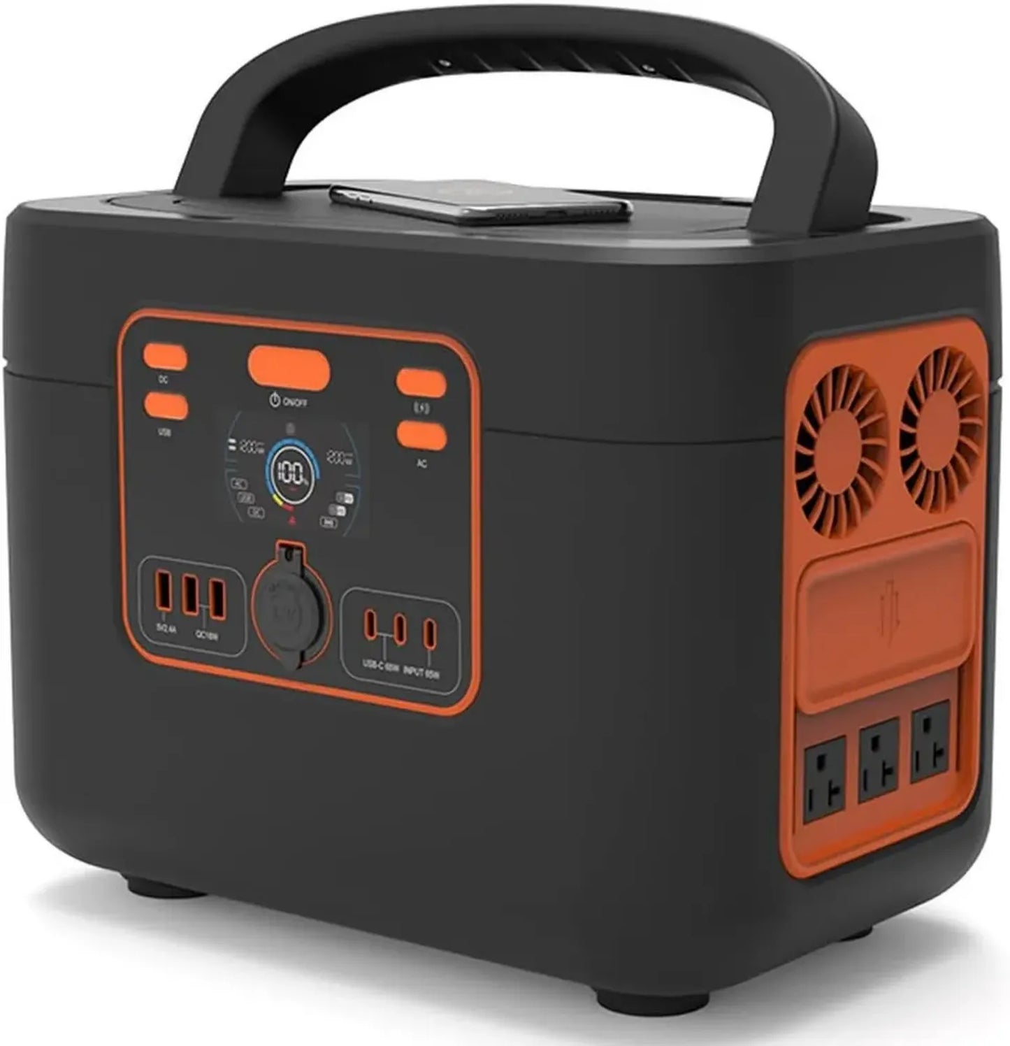 Station d'Énergie Solaire Portable 1200 W, Centrale Électrique Lithium 220 V, Idéale pour Camping et Urgences