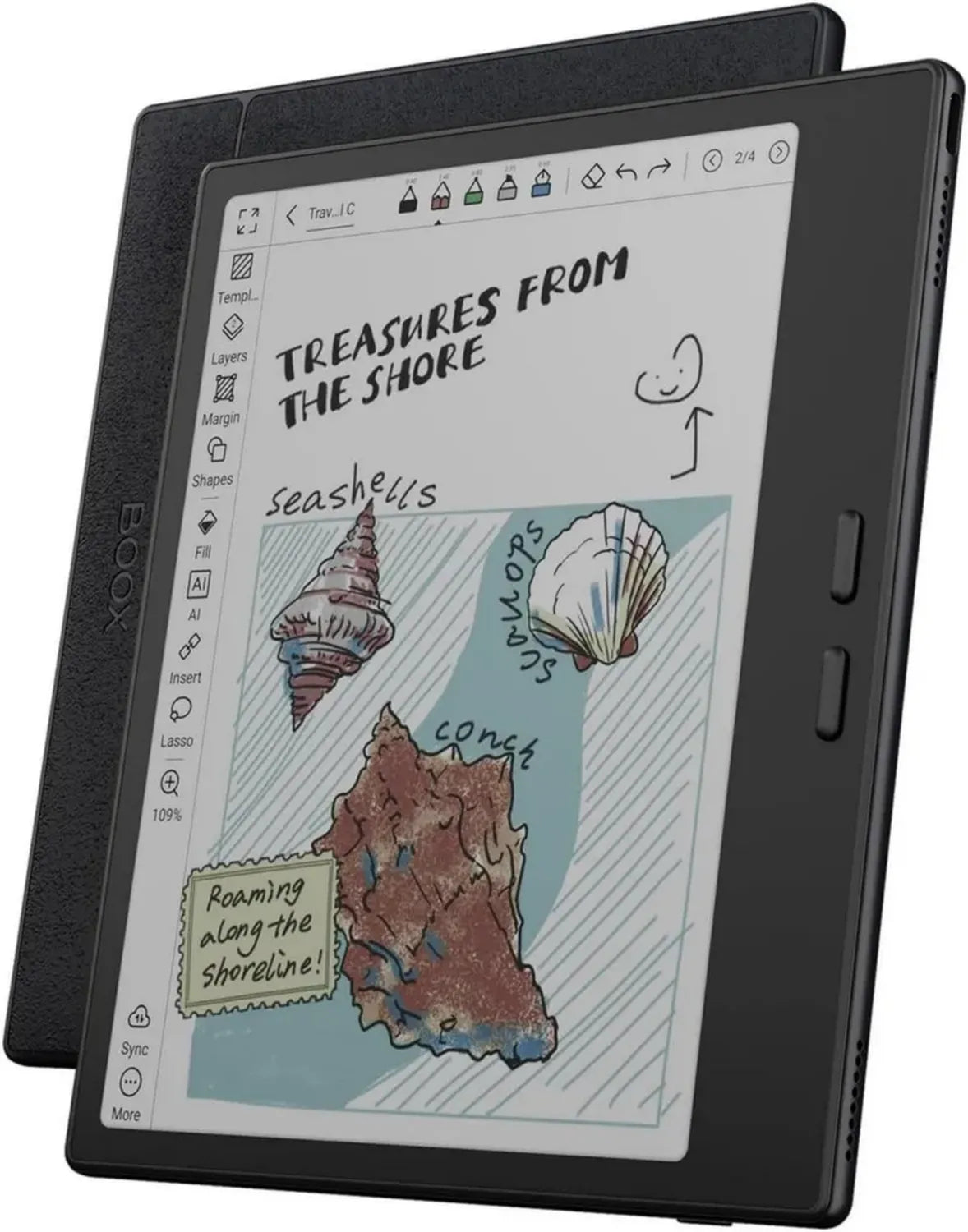 Tablette Couleur BOOX Go 7' 64 Go Android 13 e-Papier avec Éclairage et WiFi