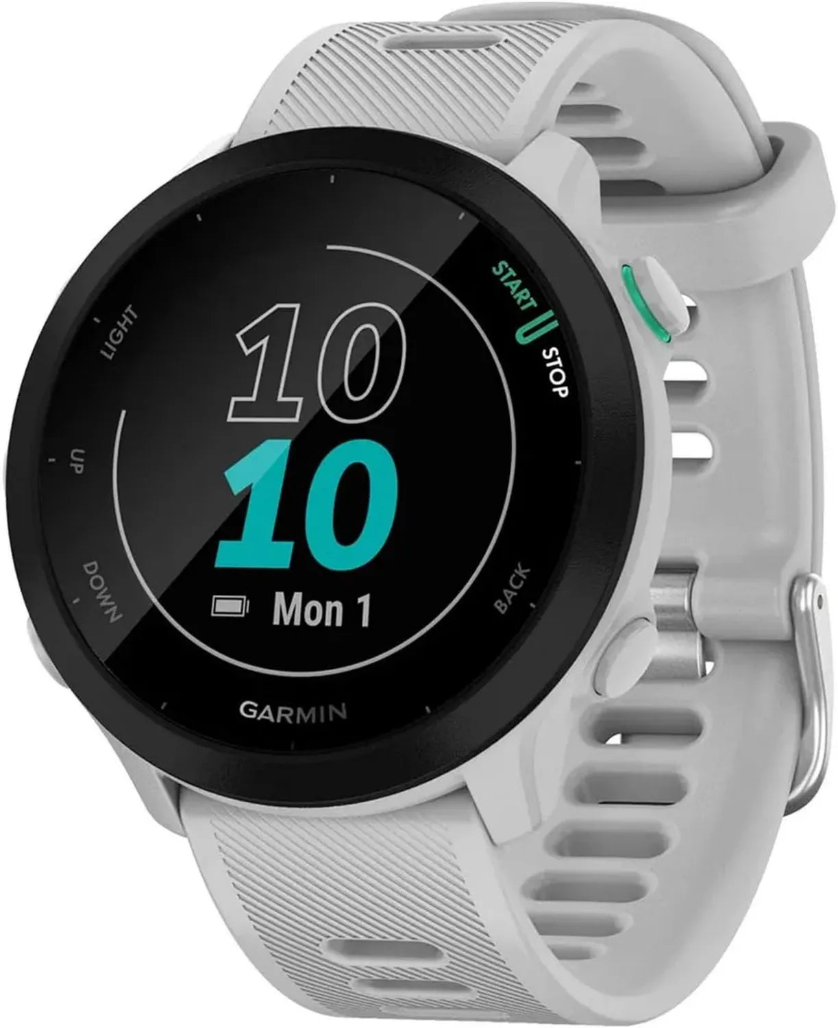 Garmin Forerunner 55 - Montre GPS de Course à Pied avec Entraînement Coach et Suivi Cardiaque - Blanc