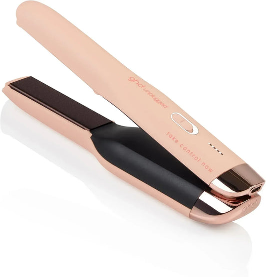 GHD - Lisseur Sans Fil Unplugged - Cheveux Lisses (Rose Pêche) - Édition Pink Prends le Contrôle