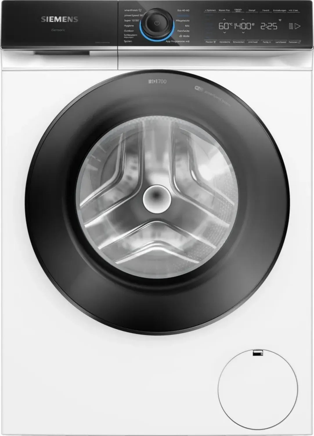 Siemens WG44B2071 Lave-linge 9 kg 1400 tr/min - Technologie anti-taches - SpeedPack XL - SmartFinish - Fabrication allemande