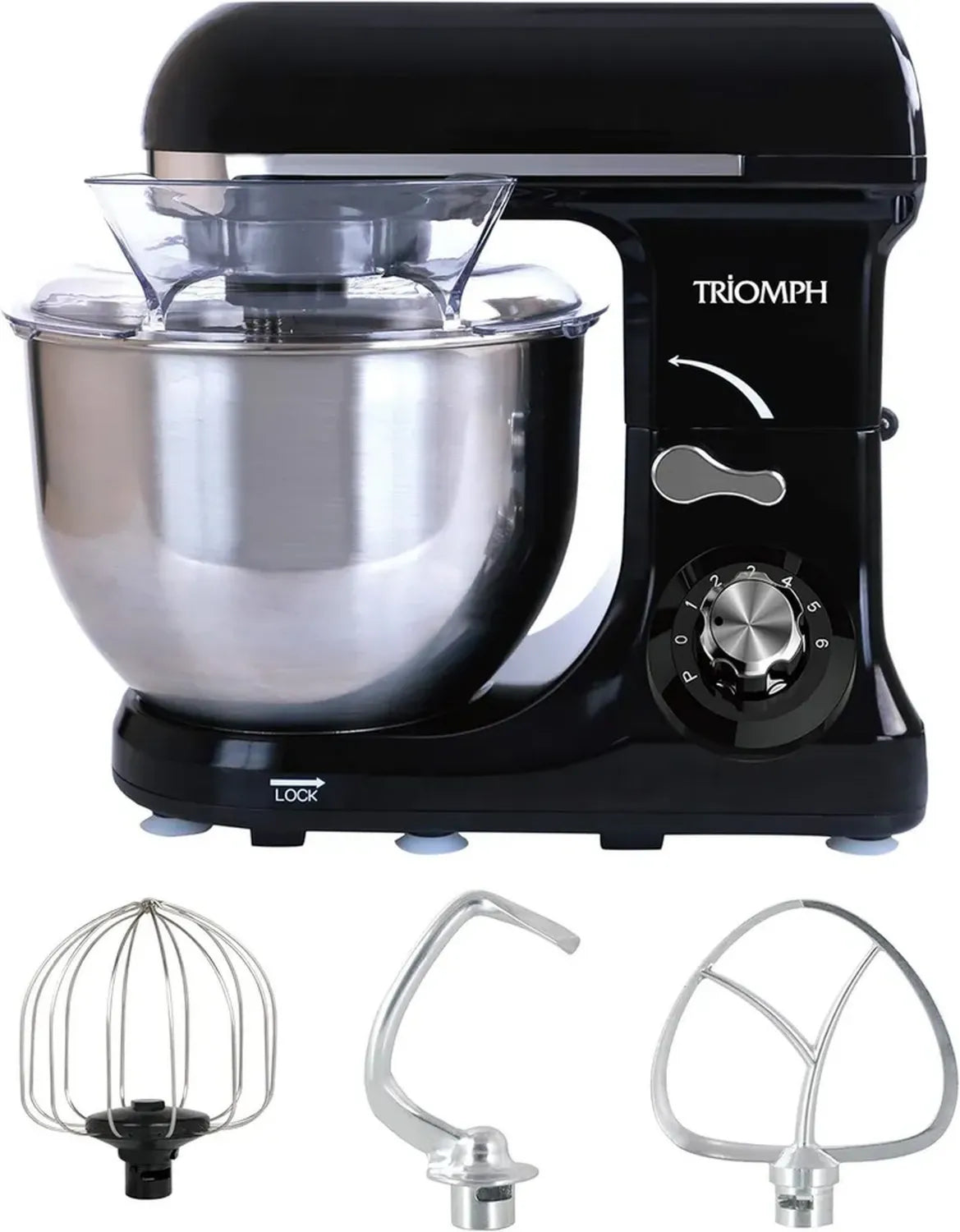 Robot Pâtissier Triomph 600W 4L - Noir