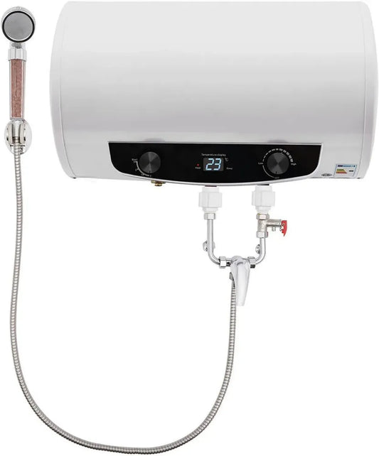 Chauffe-eau Électrique LED 30L 2000W IPX4 Montage Mural Horizontal pour Douche