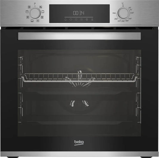 Beko Four Encastrable 72L - 8 Programmes, Écran LED, Porte Solide, 59,5x59,4x56,7 cm, Noir, A+