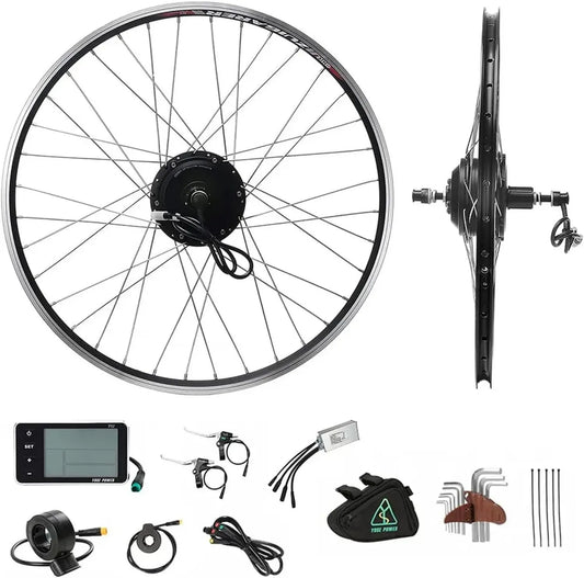 Kit de Conversion E-Bike YOSE POWER 36V 350W pour Roue Arrière 700C avec Affichage LCD