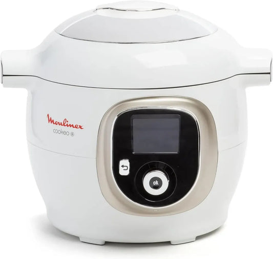 Moulinex Cookeo Intelligent 6L Multicuiseur, 150 Recettes, Cuisson Automatique, Écran Digital, App MyMoulinex, 1600W, Blanc