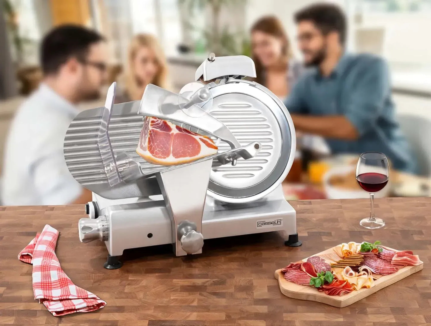 Casselin - Trancheuse à Jambon 250 mm Élégante pour Usage Domestique