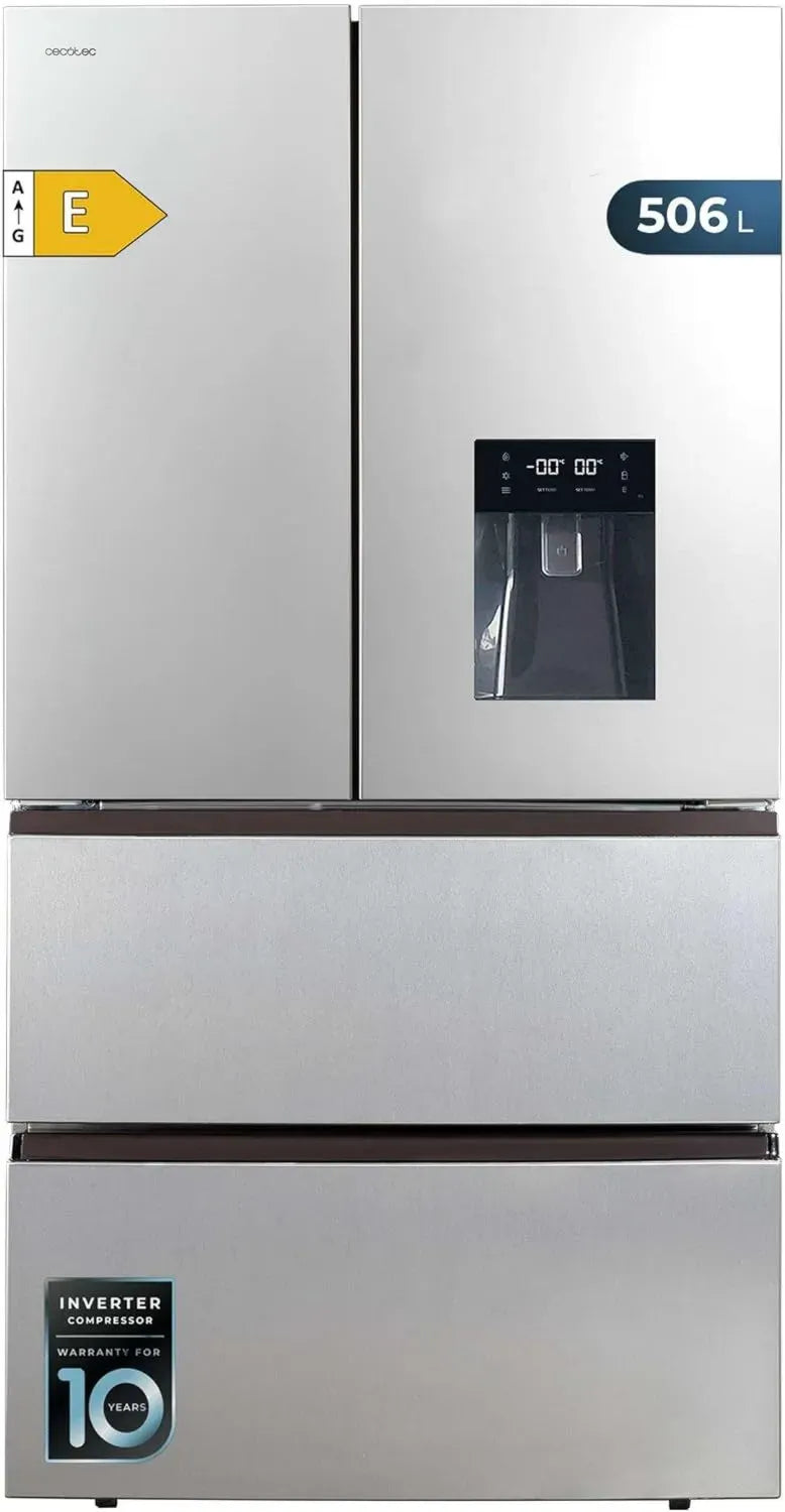 Réfrigérateur Double Porte Inox 510L avec Distributeur d'Eau - Bolero CoolMarket FD 510 WD