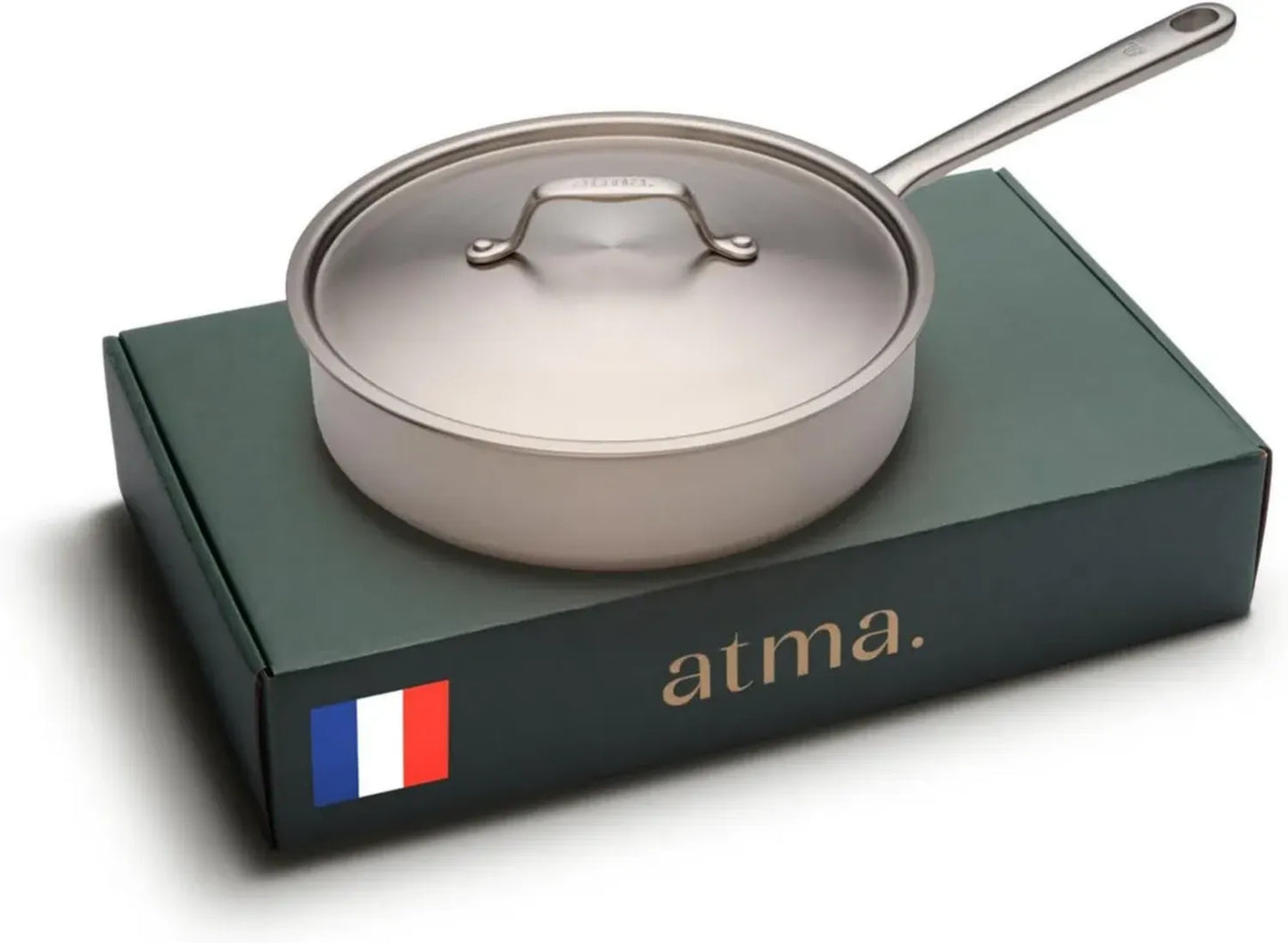 Sauteuse en Acier Inoxydable 24 cm avec Couvercle - Compatible Tous Feux et Four - Sans Toxines et Durabilité à Vie - Fabriquée en France