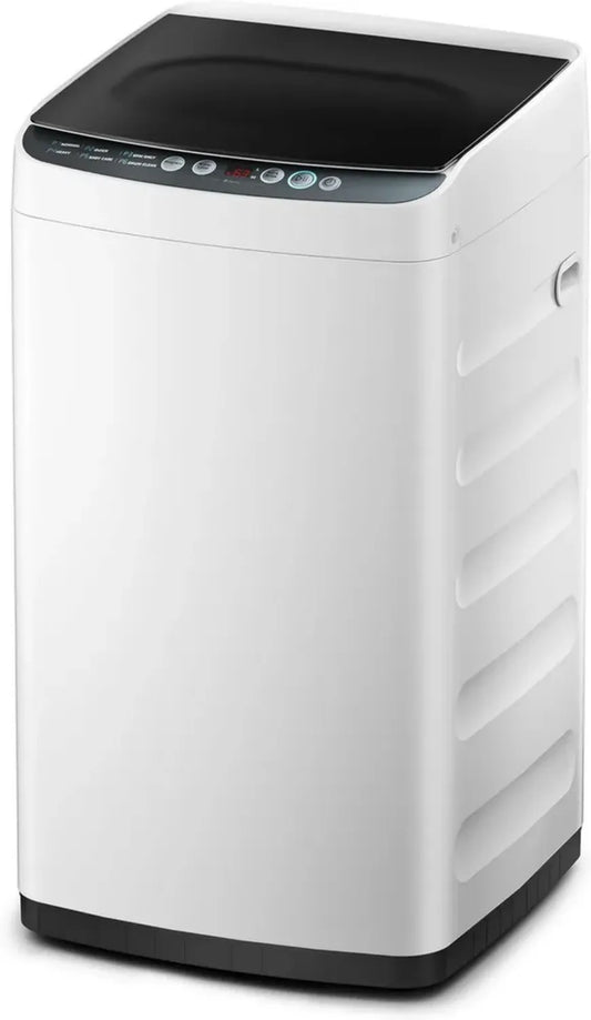 Lave-linge portable Midea 0,9 pi³, 6 programmes, tambour inox, couvercle transparent, écran LED, blanc