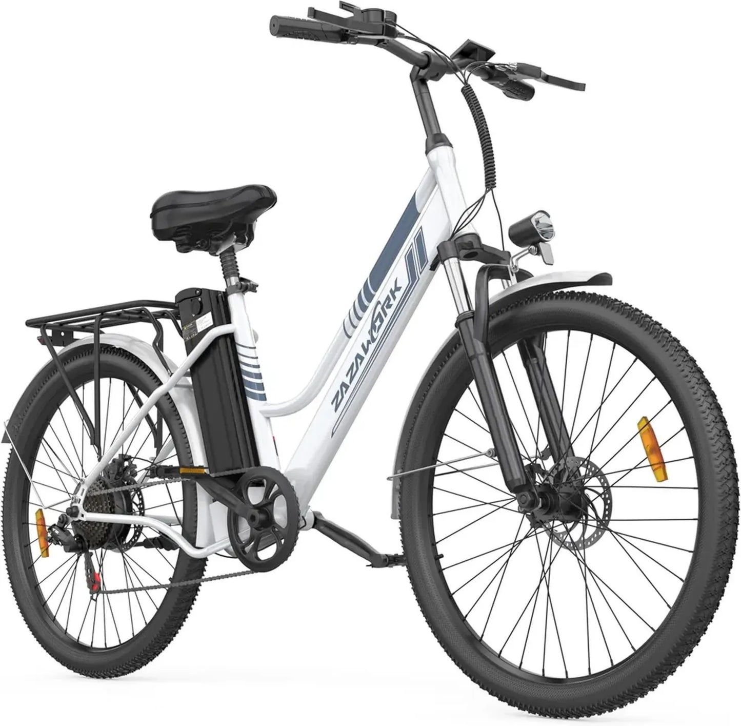 Vélo électrique adulte 250W, batterie 36V 20AH, autonomie 120 km, 7 vitesses, freins à disque, pneus 26x2,35