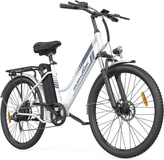 Vélo électrique adulte 250W, batterie 36V 20AH, autonomie 120 km, 7 vitesses, freins à disque, pneus 26x2,35