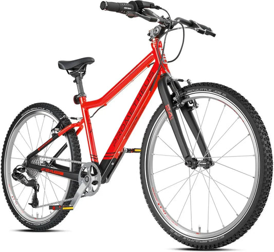Vélo Enfant 24 Pouces Prometheus, Léger et 8 Vitesses, Rouge et Noir