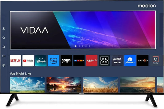 Téléviseur Smart Ultra HD 55' MEDION avec VIDAA, HDR10, Applications Streaming