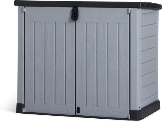 Abri de Rangement Horizontal KETER pour Poubelles - 1200 L - Couleur Grise