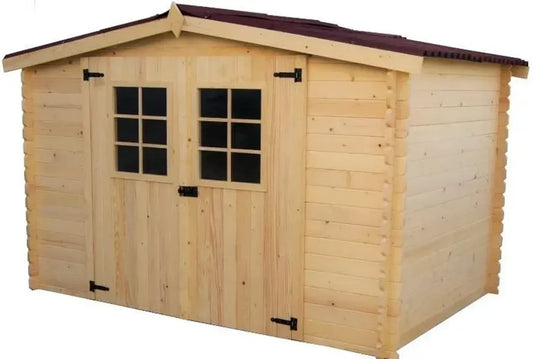 Abri en Bois Massif avec Façade Large 300cm, Épaisseur 20mm