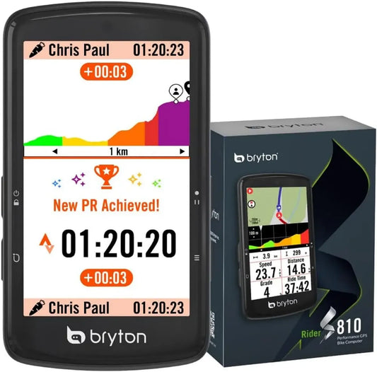 Compteur GPS Bryton Rider S810 avec Écran Couleur 3,5'' et Navigation Avancée