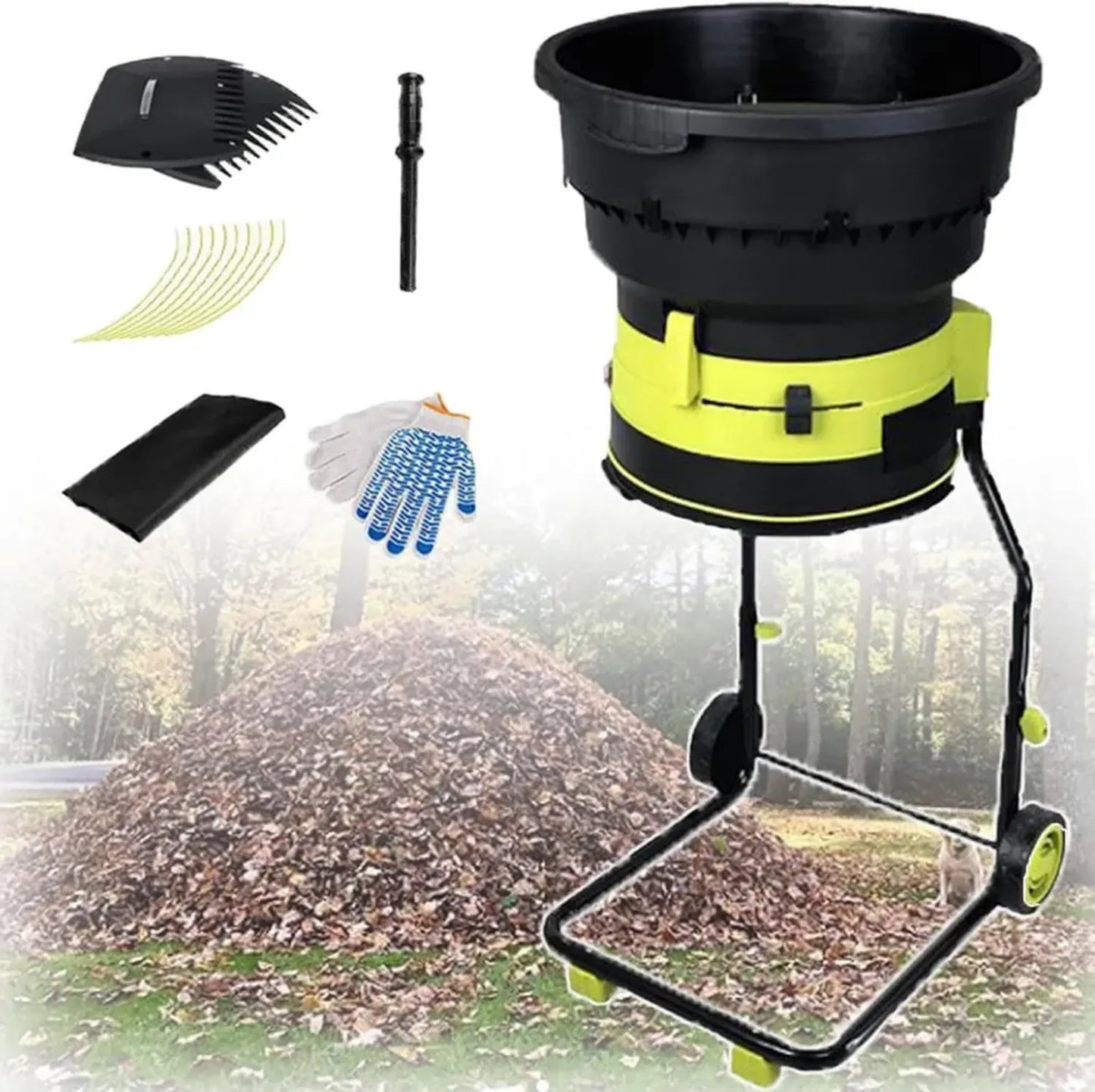 Broyeur de Feuilles Électrique Haute Performance pour Entretien de Jardin