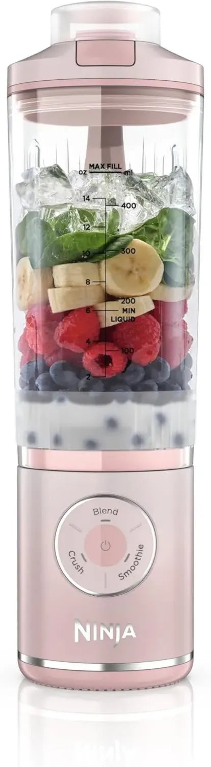 Mixeur Portable Ninja Blast Max 570 ml, Rechargeable, avec Tasse Étanche, 3 Fonctions de Mixage pour Smoothies, Boissons Protéinées et Granités, Modèle BC251EUPK