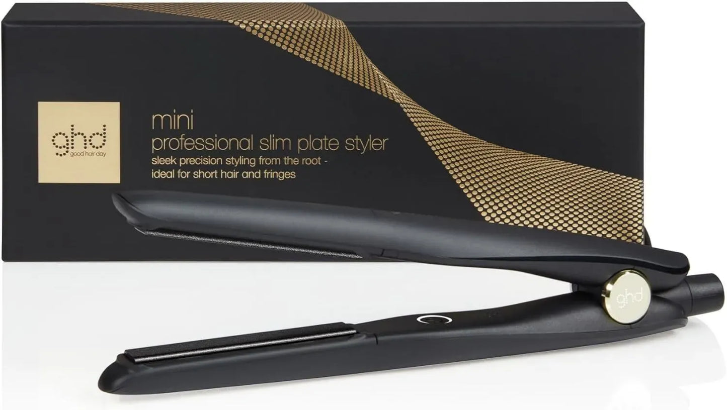 Mini Lisseur GHD Professionnel Noir pour Cheveux Courts et Franges