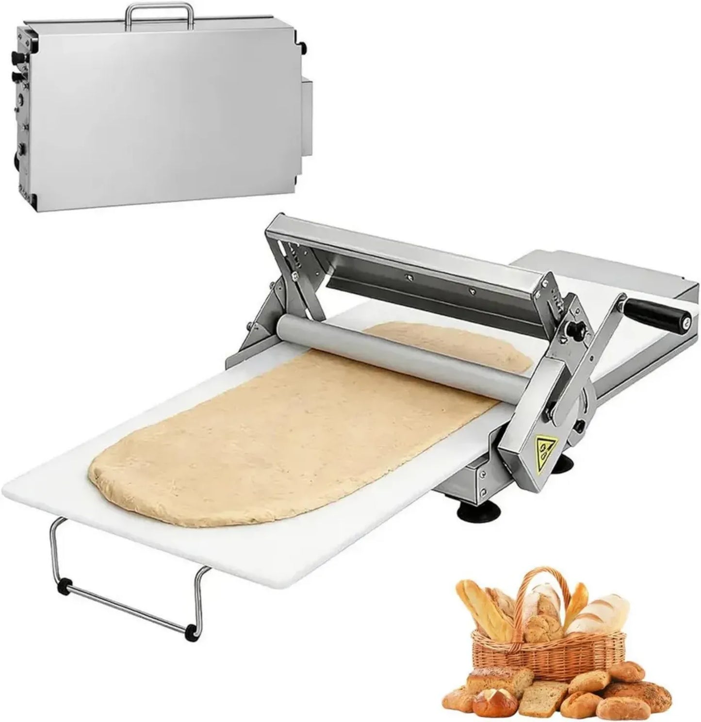 Machine à Pâtes en Acier Inoxydable Réglable pour Usage Domestique et Commercial