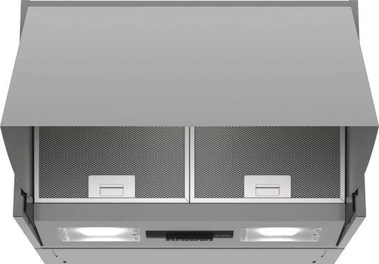 Bosch DEM66AC00 Hotte Télescopique Série 2, 60 cm, 3 Vitesses, LED, 256W, Argent