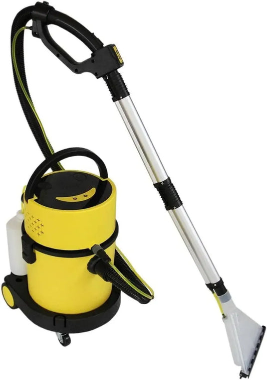Aspirateur 2 en 1 HEPA 20L Jaune avec Fonction Sèche/Humide et Rembobinage Automatique - Pour Nettoyage Moquette et Sols