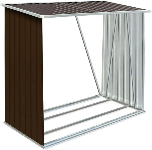 Range-bûches métallique 2m³, montage facile et structure robuste pour un stockage optimal