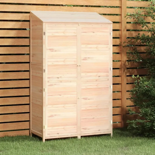 Abri de Jardin en Bois avec Toit en Appentis et Double Porte 102 x 52 x 174,5 cm