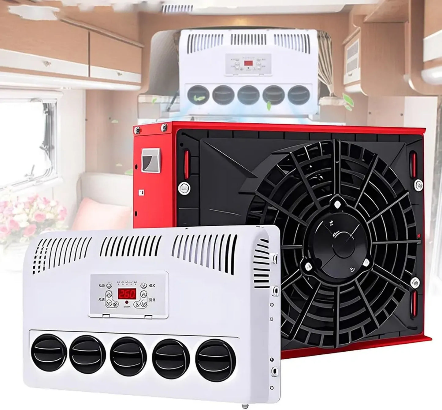 Climatiseur électrique 11 000 BTU pour camion et camping-car