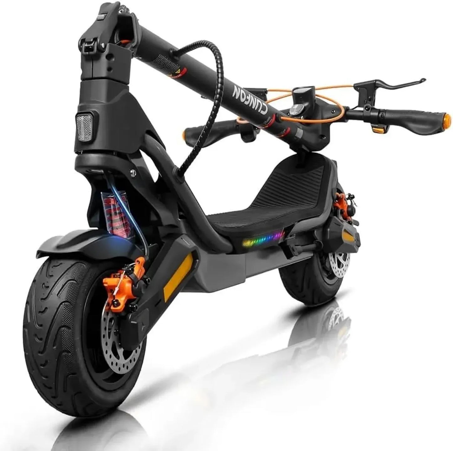 Trottinette Électrique Adulte 1000W, Pliable 9.5' Tout-Terrain avec Batterie 13Ah, Double Amortisseur et Frein, Compatible App, Autonomie 45-55KM