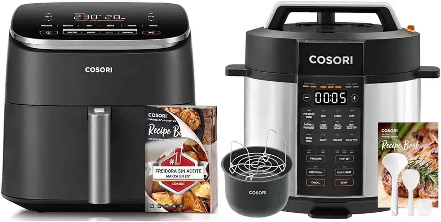 COSORI Friteuse à Air 6L XXL Turbo Blaze, Autocuiseur 9-en-1 avec 14 Fonctions