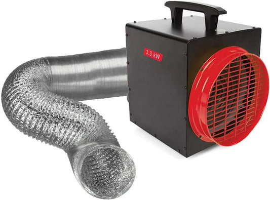 Chauffage Soufflant Perel 3300W avec Thermostat et Conduit d'Air